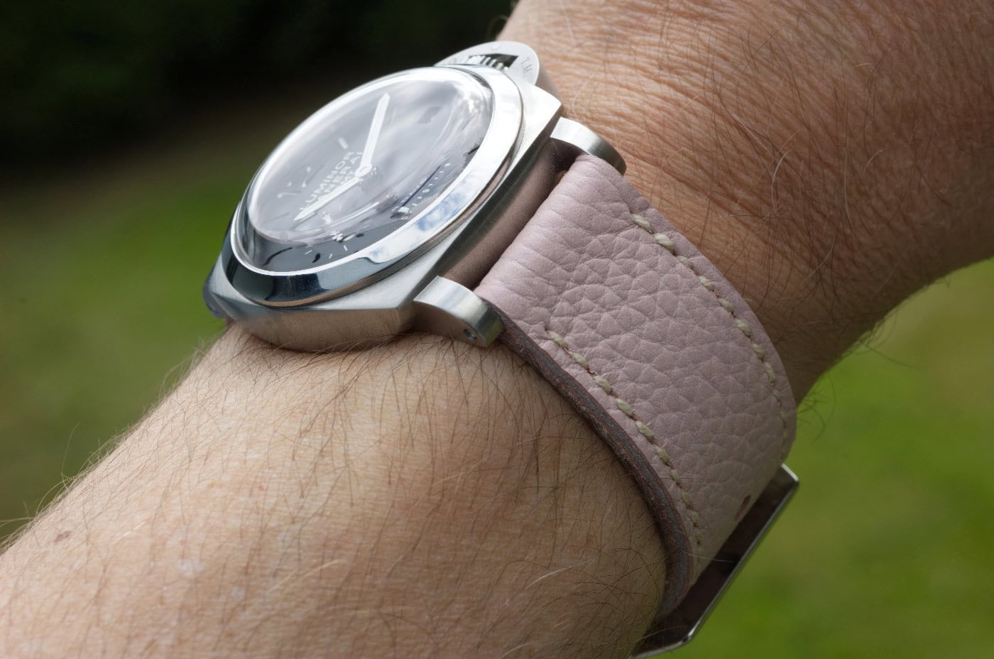 Panerai 233 on Pastel leather with natural stitching. © Richard Beard